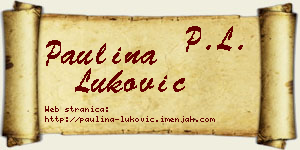 Paulina Luković vizit kartica